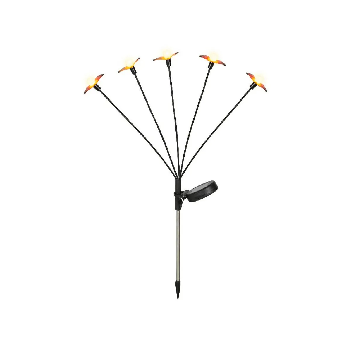 KAEMINGK Décoration lumineuse Solaire à piquer au sol (H60 cm) Papillons et blanc chaud Rouge Sale