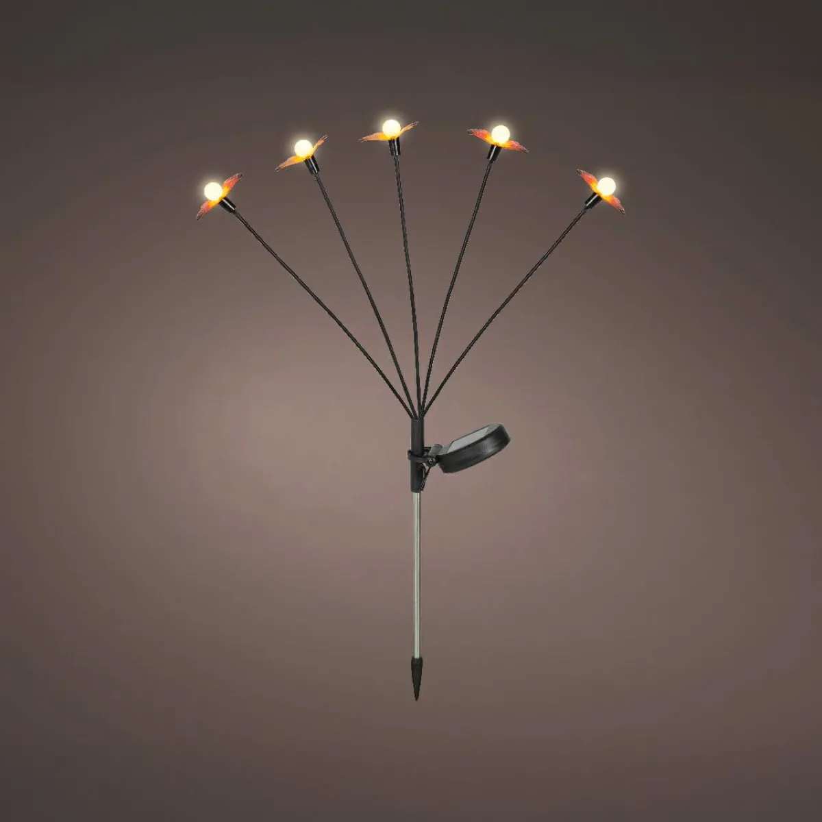 KAEMINGK Décoration lumineuse Solaire à piquer au sol (H60 cm) Papillons et blanc chaud Rouge Sale