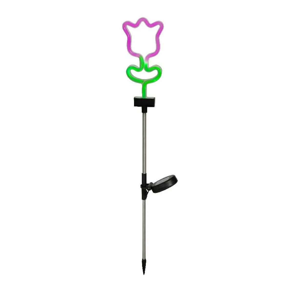 KAEMINGK Décoration lumineuse Solaire à piquer au sol (H70 cm) Tulipe néon Multicolore Clearance