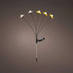 KAEMINGK Décoration lumineuse Solaire à piquer au sol (H60 cm) Papillons et blanc chaud Jaune