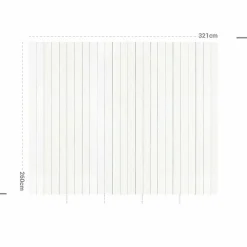 MOTIF Décoration murale adhésive (321 x 260 cm) Coton et Lavande Gris Discount