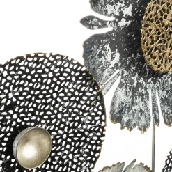 ATMOSPHERA Décoration murale en métal (H50 cm) Floral Queen Argent Online