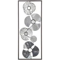 ATMOSPHERA Décoration murale en métal (H61 cm) Flora Argent Sale