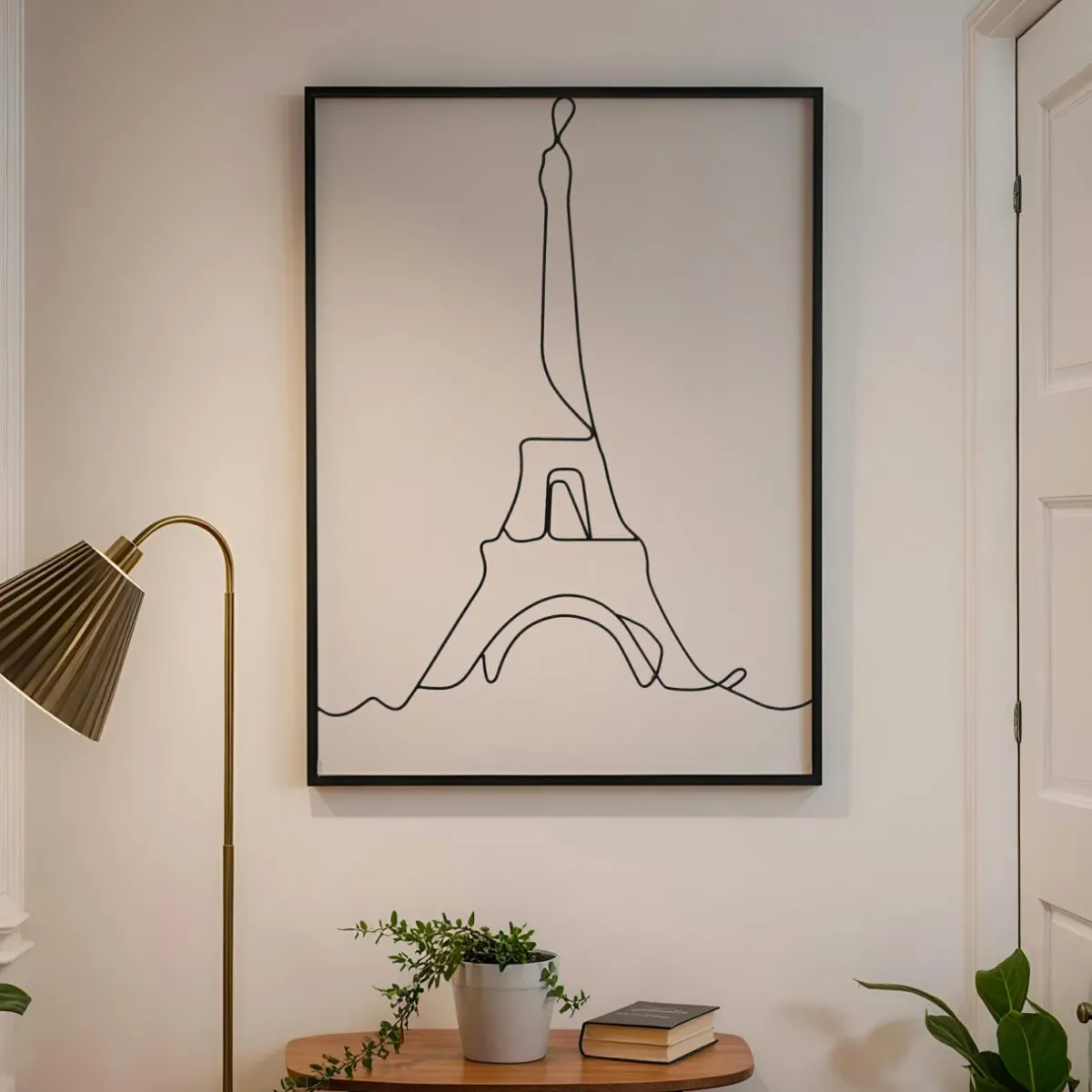 EMINZA Décoration murale en métal (H80 cm) Tour Eiffel Noir Outlet