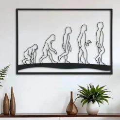 EMINZA Décoration murale en métal (70 x H50 cm) Evolution Noir Hot