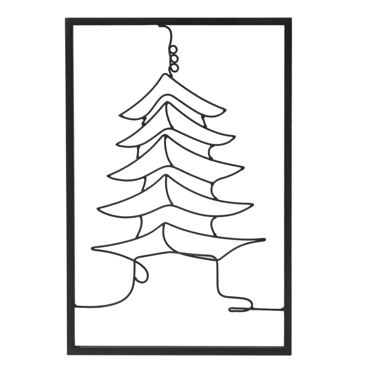 EMINZA Décoration murale en métal (H45 cm) Temple Noir Best
