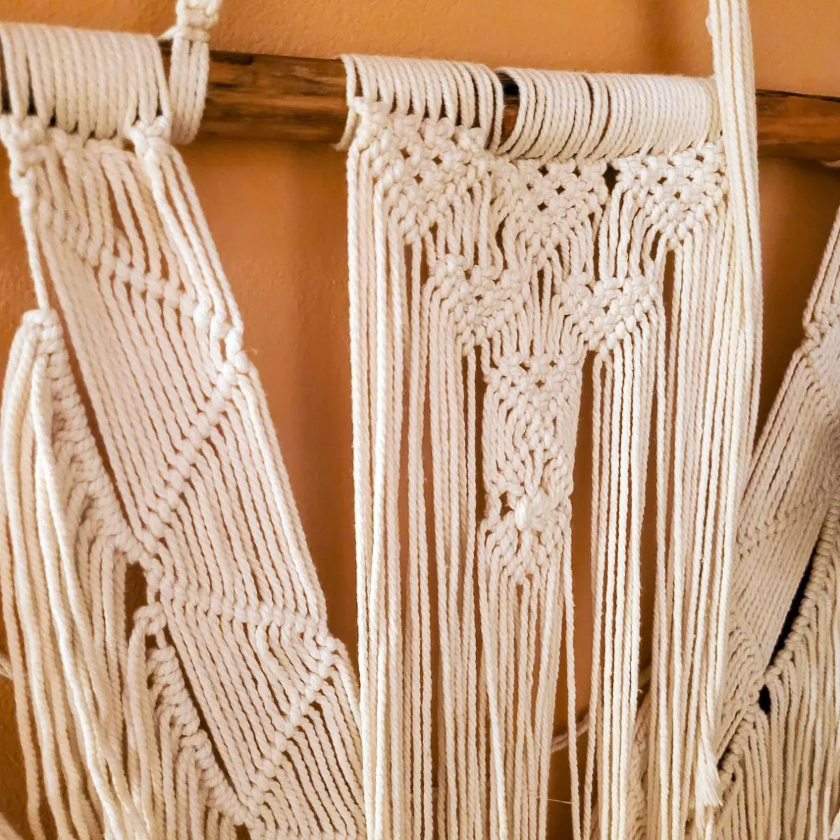 #N/A Décoration murale Macramé en coton (H100 cm) Beige Outlet