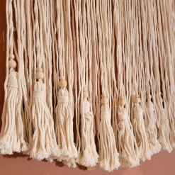 #N/A Décoration murale macramé (H40 cm) Pampille Beige