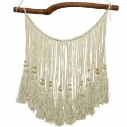 #N/A Décoration murale macramé (H40 cm) Pampille Beige