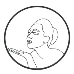 EMINZA Décoration murale ronde en métal (D60 cm) Woman Noir Sale
