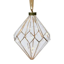 KAEMINGK Diamant lumineux à piles 15 LED (H20 cm) Vintage /blanc chaud Or Discount