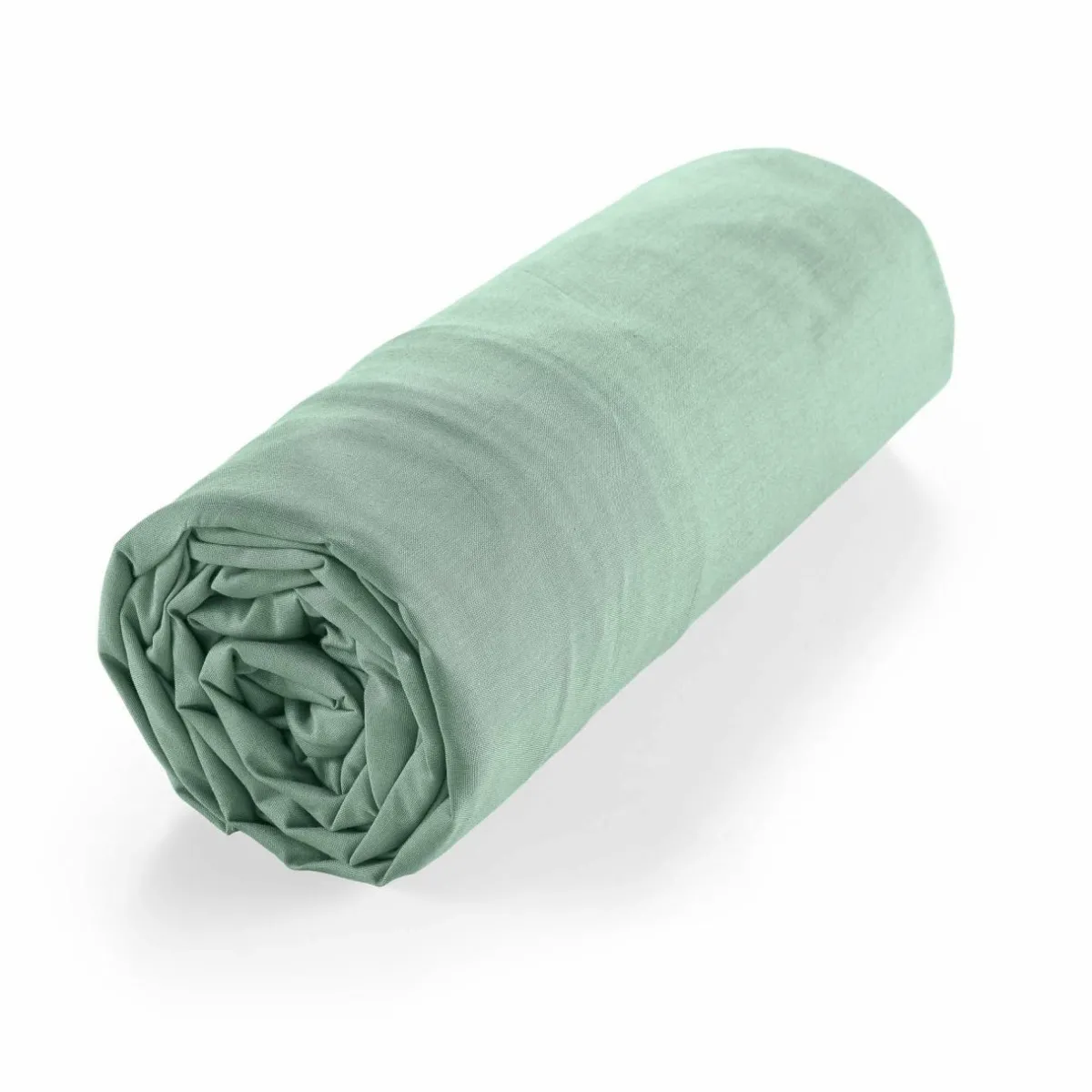 DOUCEUR D'INTERIEUR Drap housse coton bio (180 x 200 cm) Biolina Vert sauge Sale