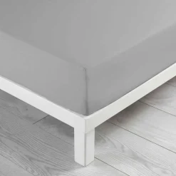 DOUCEUR D'INTERIEUR Drap housse coton lavé (160 x 200 cm) Linette Gris Best
