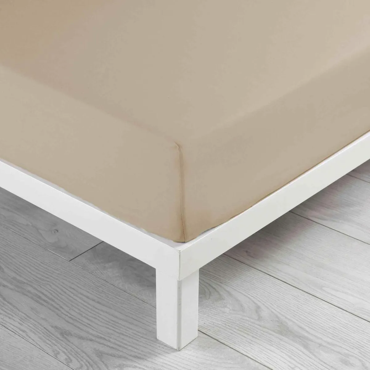 DOUCEUR D'INTERIEUR Drap housse coton lavé (140 x 190 cm) Linette Beige Clearance