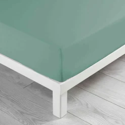 DOUCEUR D'INTERIEUR Drap housse coton lavé (140 x 190 cm) Linette Vert sauge Outlet