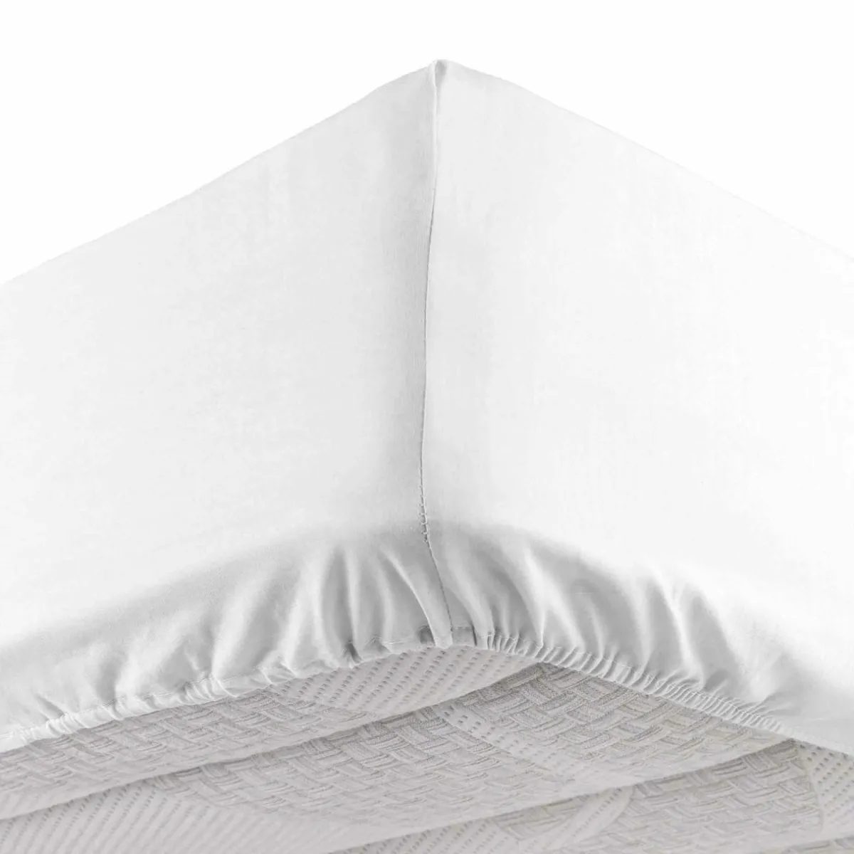 DOUCEUR D'INTERIEUR Drap housse coton lavé (140 x 190 cm) Linette Blanc Outlet
