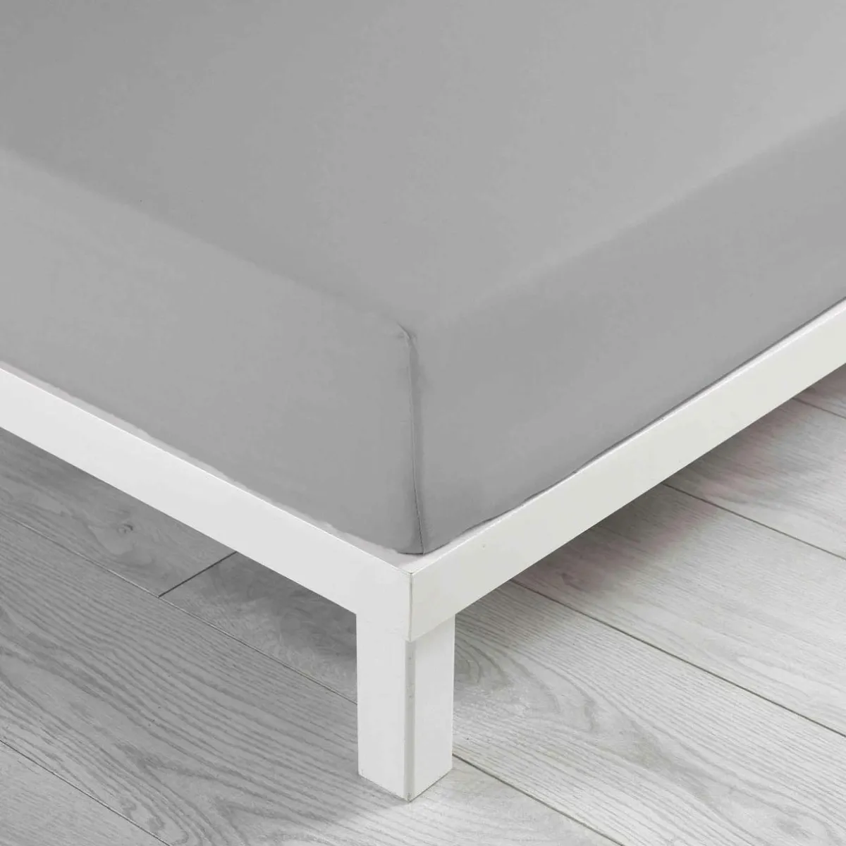 DOUCEUR D'INTERIEUR Drap housse coton lavé (140 x 190 cm) Linette Gris Best