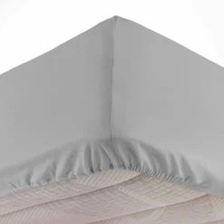 DOUCEUR D'INTERIEUR Drap housse coton lavé (140 x 190 cm) Linette Gris Best