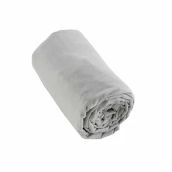 EMINZA Drap housse flanelle de coton (180 x 200 cm) Théa Gris clair New