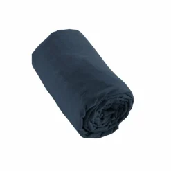 EMINZA Drap housse flanelle de coton (90 x 190 cm) Théa Bleu nuit Discount