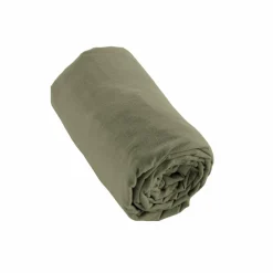 EMINZA Drap housse flanelle de coton (90 x 190 cm) Théa Vert romarin Outlet