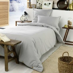 EMINZA Drap housse flanelle de coton (90 x 190 cm) Théa Gris clair New