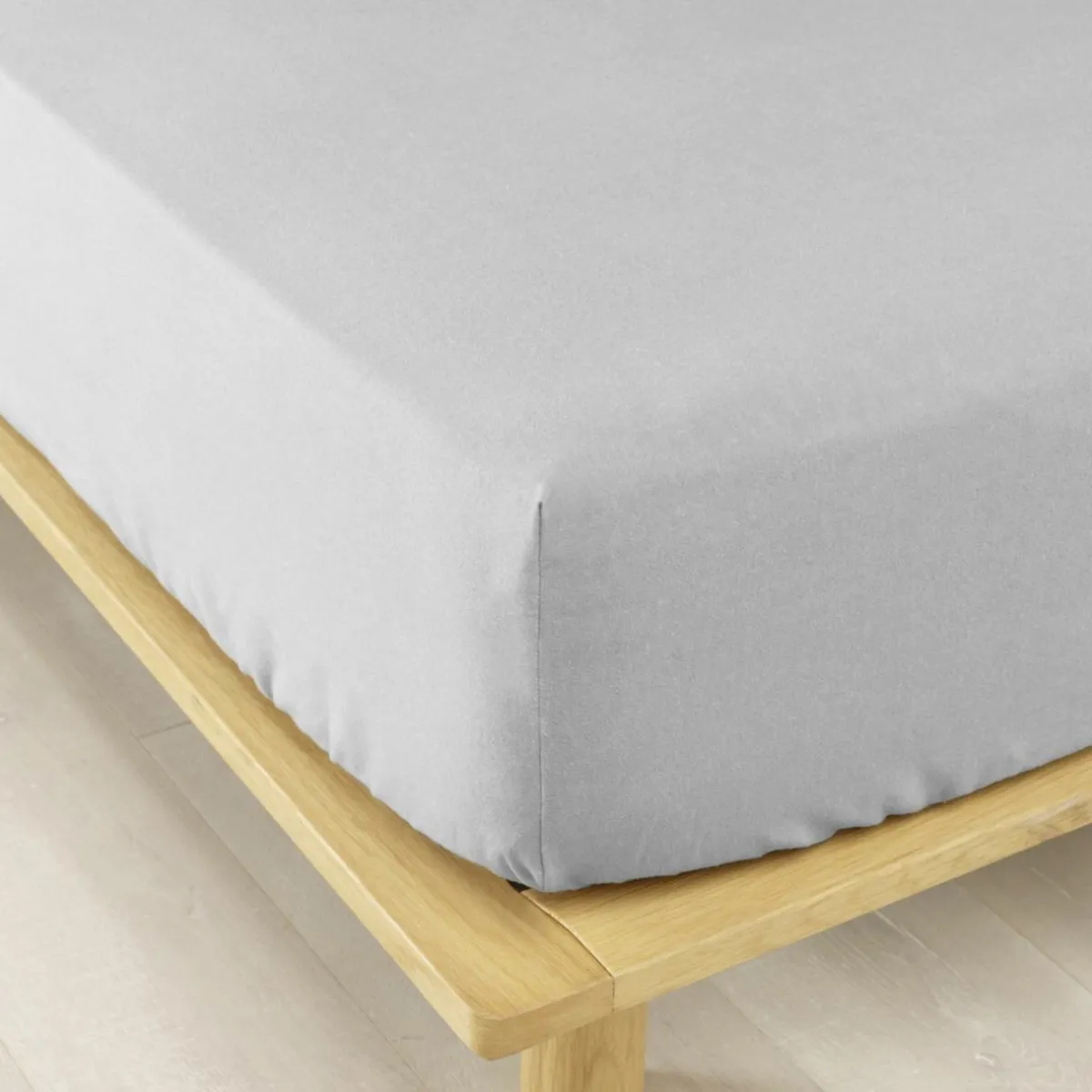 EMINZA Drap housse flanelle de coton (140 x 200 cm) Nina Gris clair Online