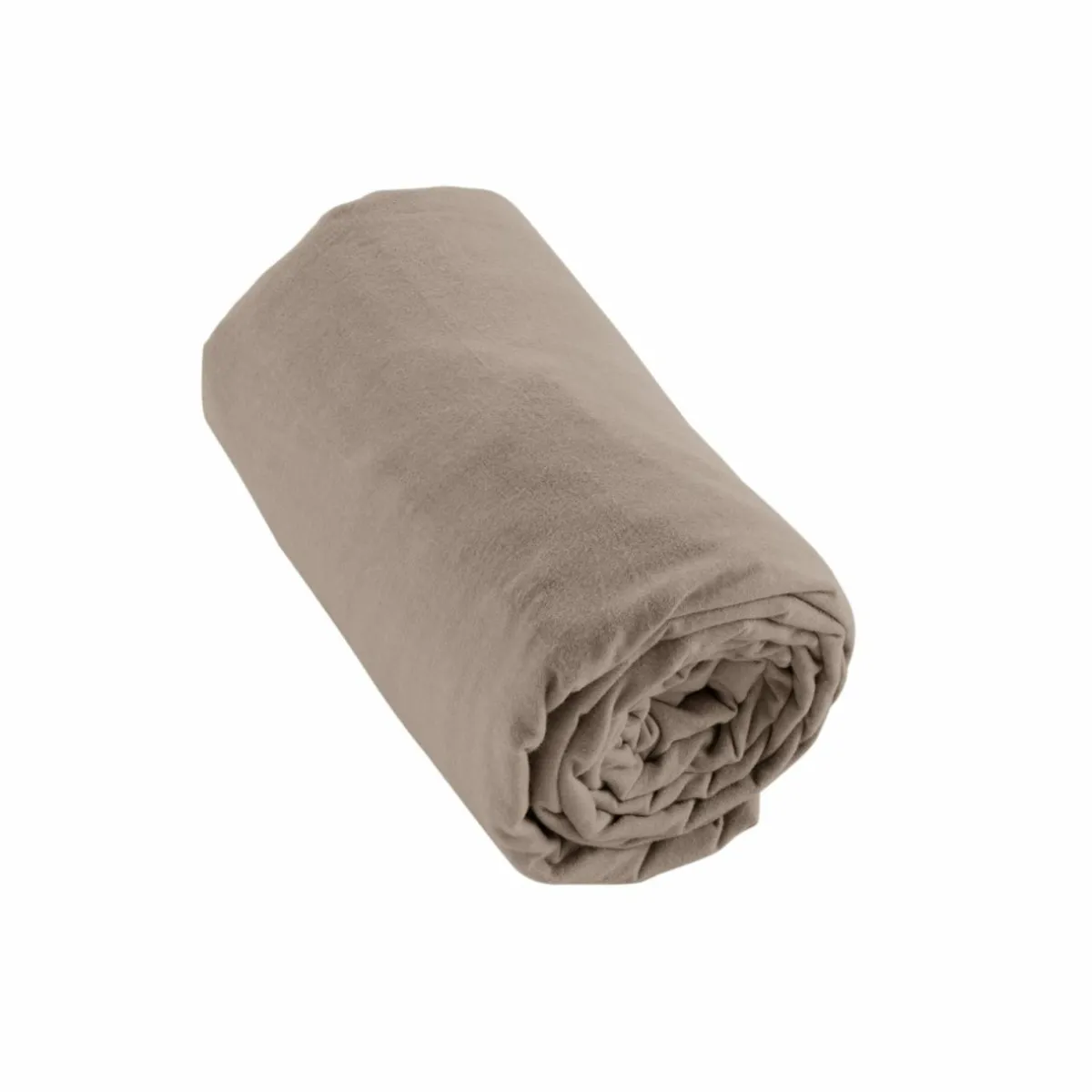 EMINZA Drap housse flanelle de coton (160 x 200 cm) Nina Ficelle Online