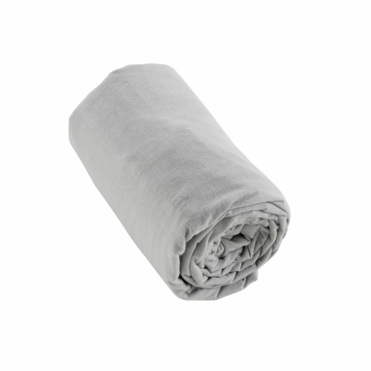 EMINZA Drap housse flanelle de coton (180 x 200 cm) Nina Gris clair Clearance
