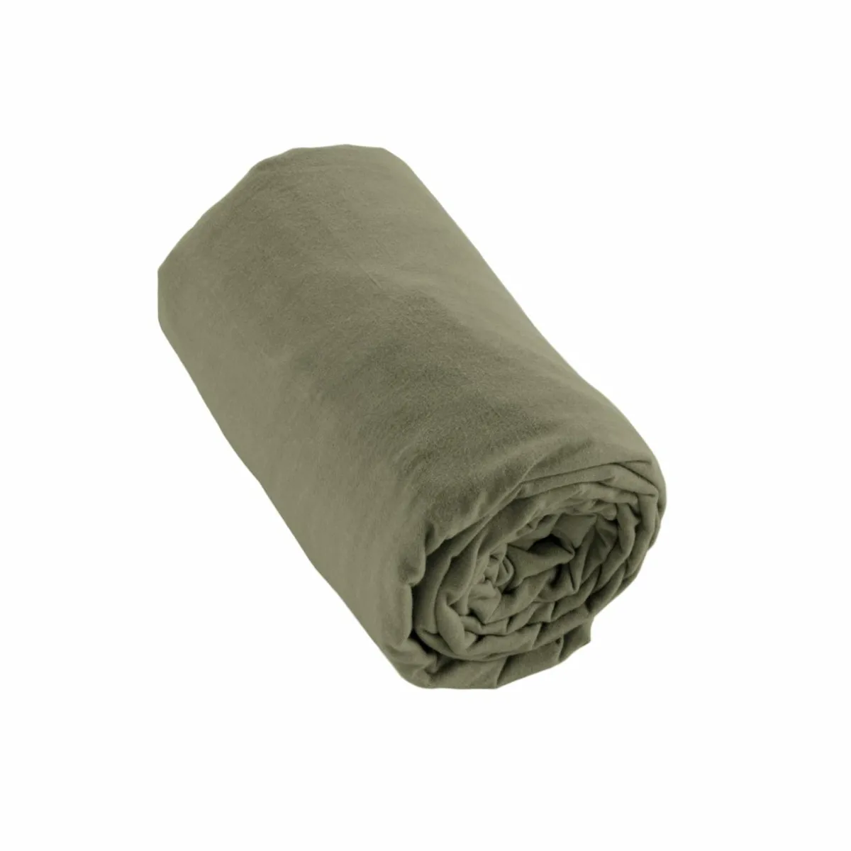 EMINZA Drap housse flanelle de coton (140 x 190 cm) Nina Vert romarin