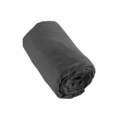 EMINZA Drap housse flanelle de coton (140 x 200 cm) Nina Gris Anthracite Clearance