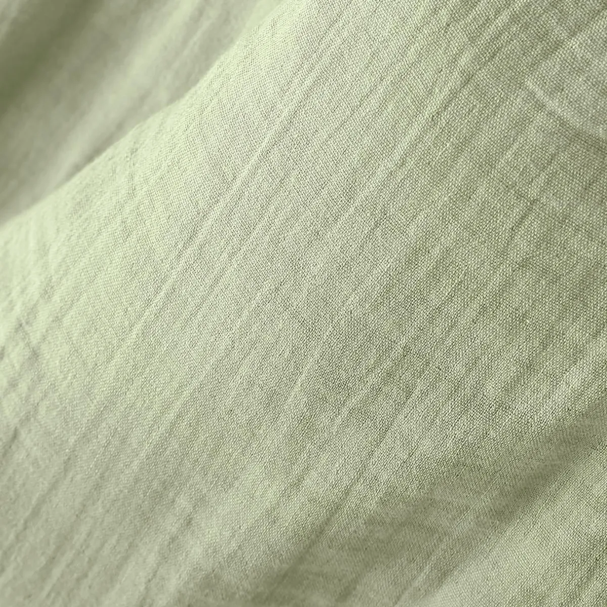 EMINZA Drap housse gaze de coton (140 x 190 cm) Gaïa Vert tilleul New