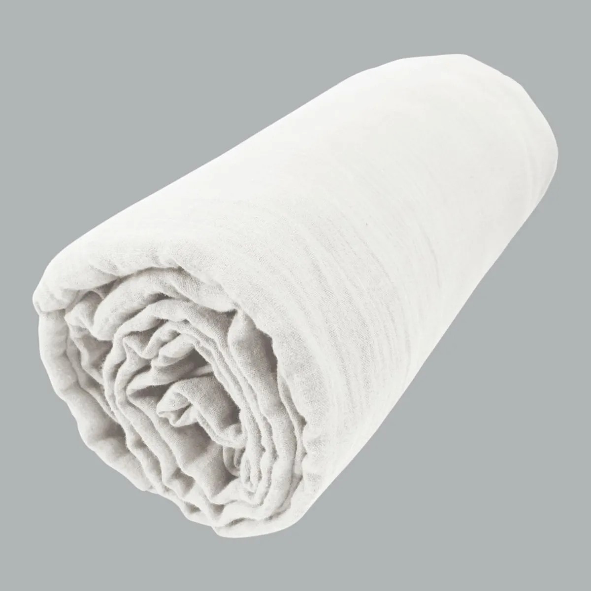 EMINZA Drap housse gaze de coton (90 x 190 cm) Gaïa chantilly Blanc Outlet