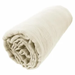 EMINZA Drap housse gaze de coton (200 x 200 cm) Gaïa pampa Beige Outlet