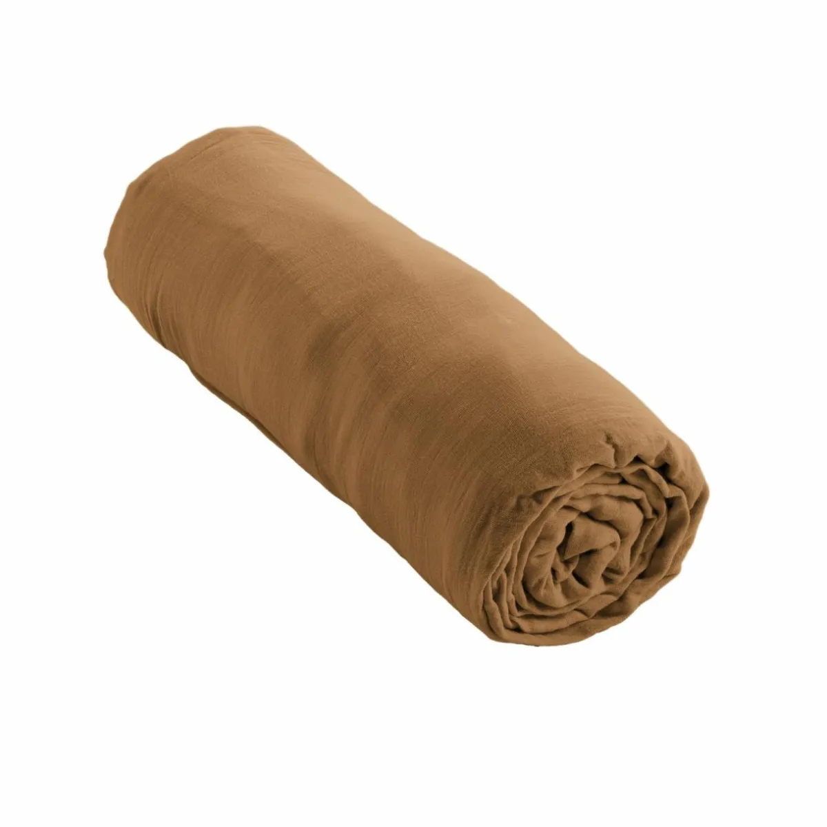 EMINZA Drap housse gaze de coton (90 x 190 cm) Gaïa Camel Outlet