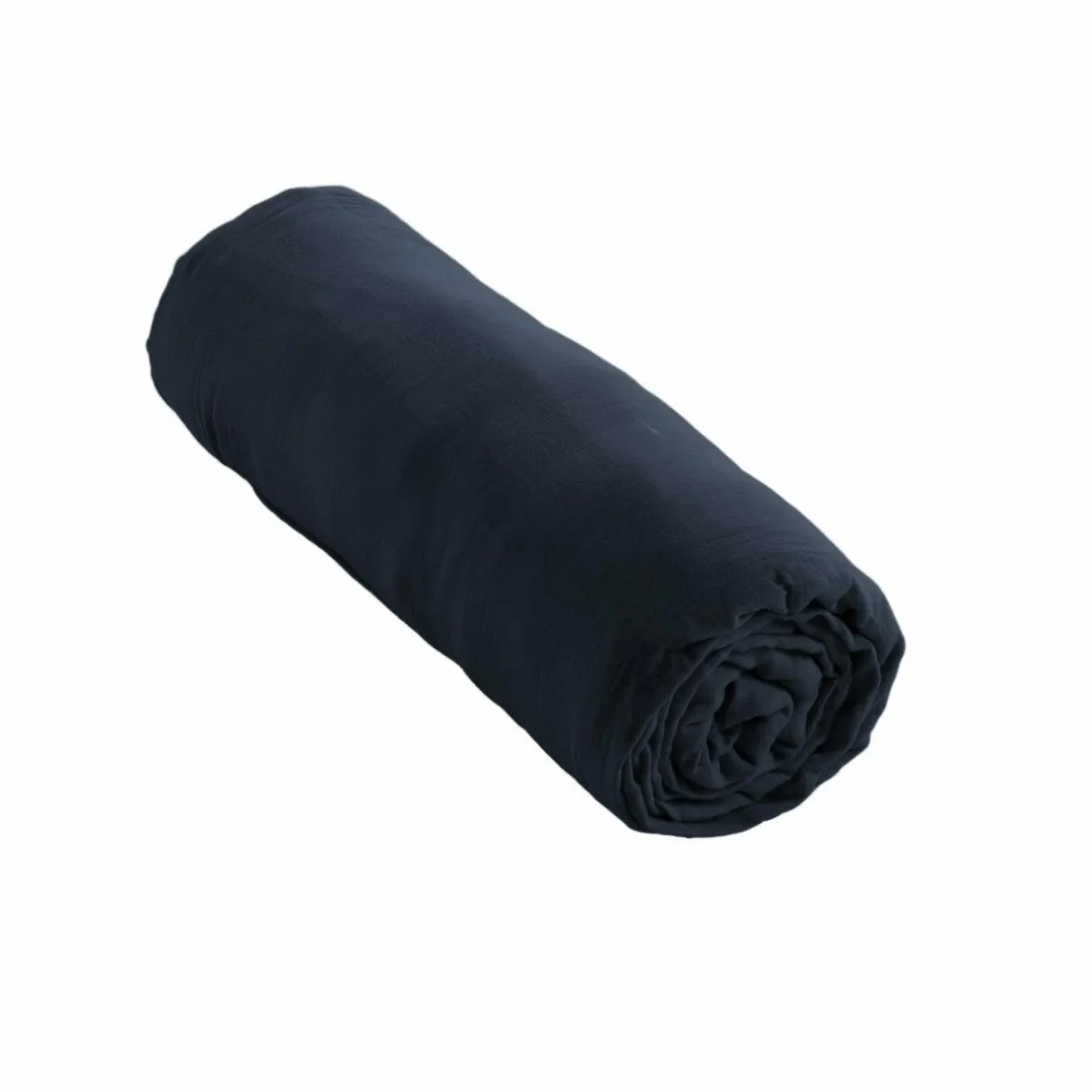 EMINZA Drap housse gaze de coton (180 x 200 cm) Gaïa Bleu nuit Sale