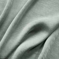 EMINZA Drap housse lyocell Tencel™ lavé (140 x 190 cm) Olivia Vert Eucalyptus Sale