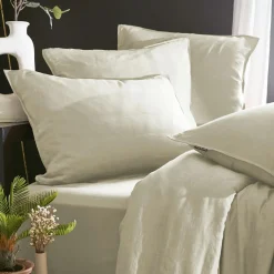 EMINZA Drap housse lyocell Tencel™ lavé (160 x 200 cm) Olivia pampa Beige Discount