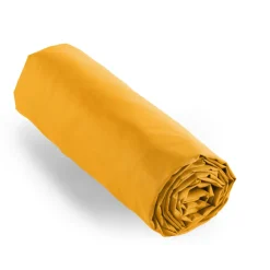 EMINZA Drap housse percale de coton (90 x 200 cm) Cali Jaune moutarde Online
