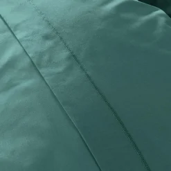 EMINZA Drap housse percale de coton (200 x 200 cm) Cali Bleu canard New