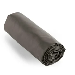 EMINZA Drap housse percale de coton (90 x 200 cm) Cali Gris Anthracite Outlet