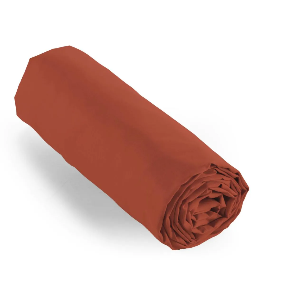 EMINZA Drap housse percale de coton (180 x 200 cm) Cali Terracotta Clearance