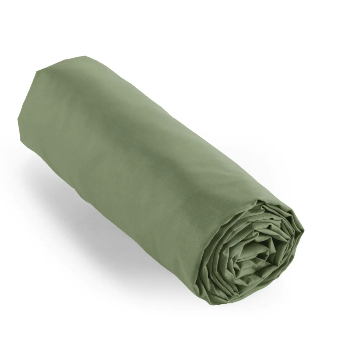 EMINZA Drap housse percale de coton (90 x 200 cm) Cali Vert romarin Sale