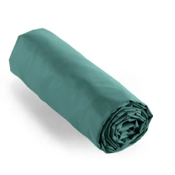 EMINZA Drap housse percale de coton (90 x 200 cm) Cali Bleu canard Discount