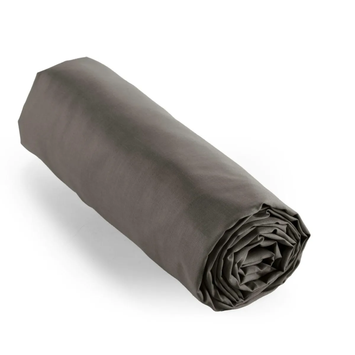 EMINZA Drap housse percale de coton (90 x 190 cm) Cali Gris Anthracite Discount