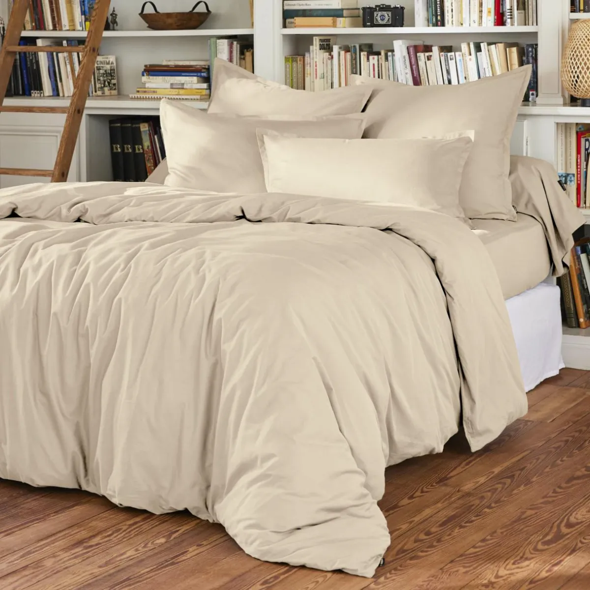 EMINZA Drap housse percale de coton (140 x 200 cm) Cali Beige Best
