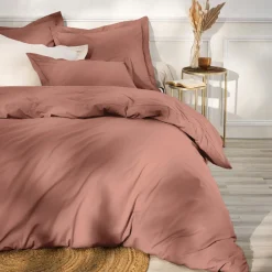 EMINZA Drap housse percale de coton (90 x 200 cm) Cali Bois de rose Rose clair Best