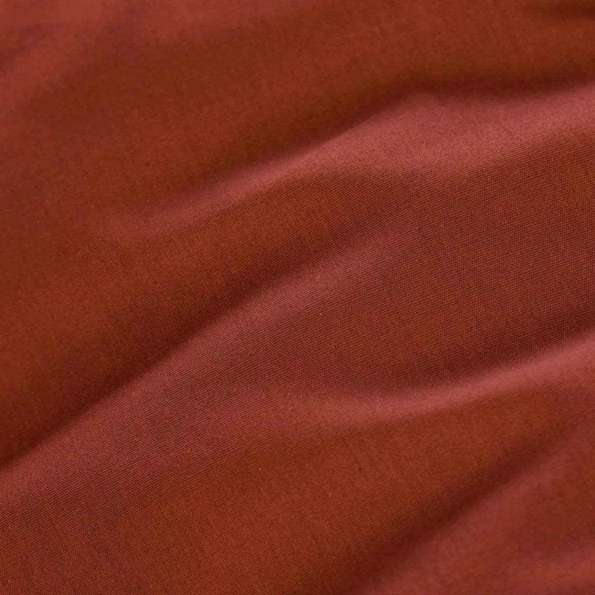 EMINZA Drap housse percale de coton (200 x 200 cm) Cali Terracotta Hot