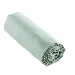 EMINZA Drap housse percale de coton (90 x 190 cm) Cali Vert Eucalyptus Outlet