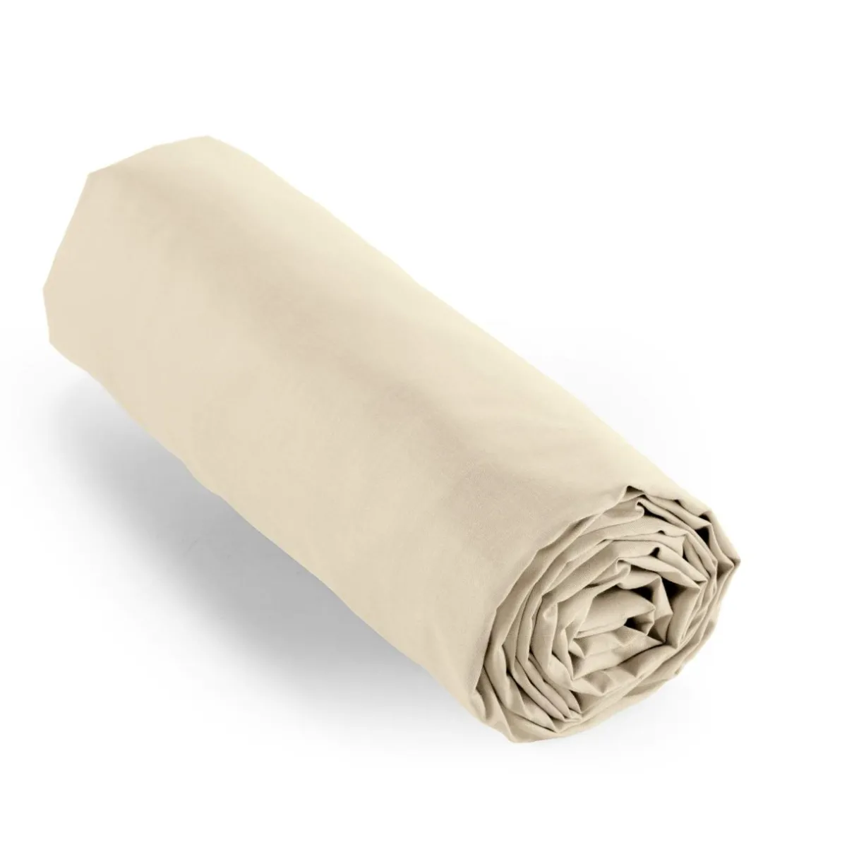 EMINZA Drap housse percale de coton (90 x 200 cm) Cali Beige